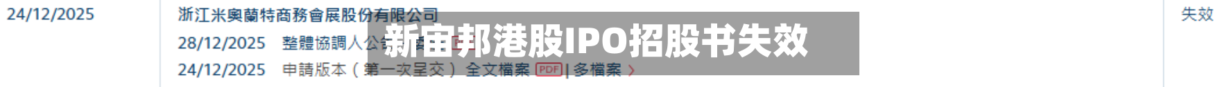 新宙邦港股IPO招股书失效-第2张图片