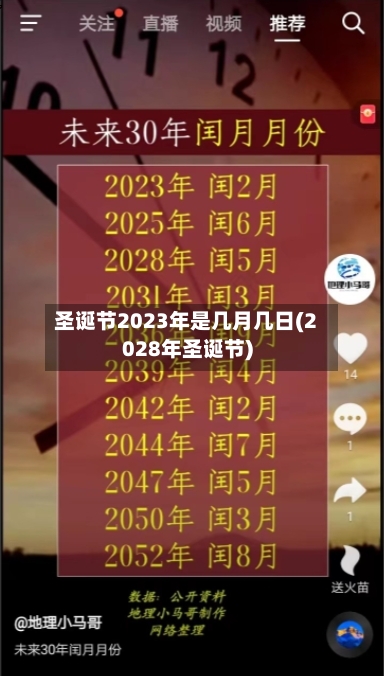 圣诞节2023年是几月几日(2028年圣诞节)