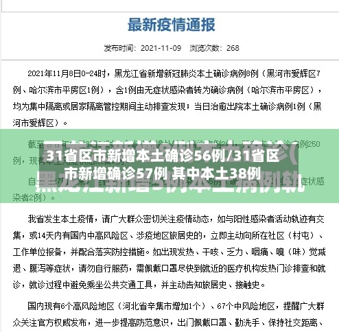 31省区市新增本土确诊56例/31省区市新增确诊57例 其中本土38例