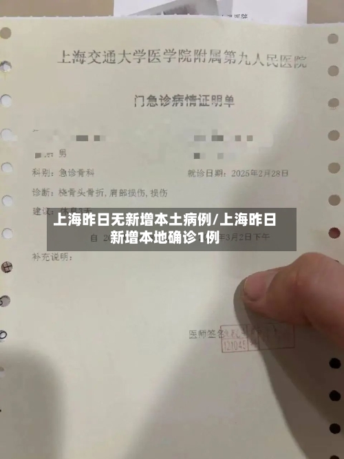 上海昨日无新增本土病例/上海昨日新增本地确诊1例