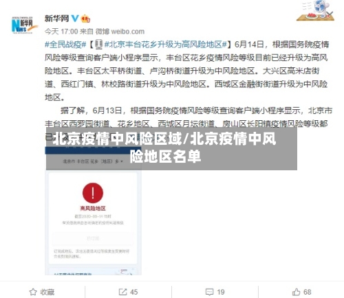 北京疫情中风险区域/北京疫情中风险地区名单-第2张图片