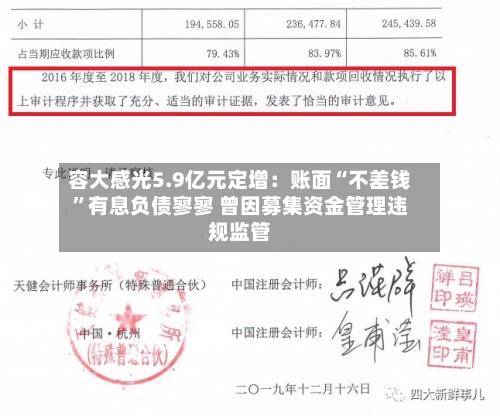 容大感光5.9亿元定增：账面“不差钱”有息负债寥寥 曾因募集资金管理违规监管-第3张图片