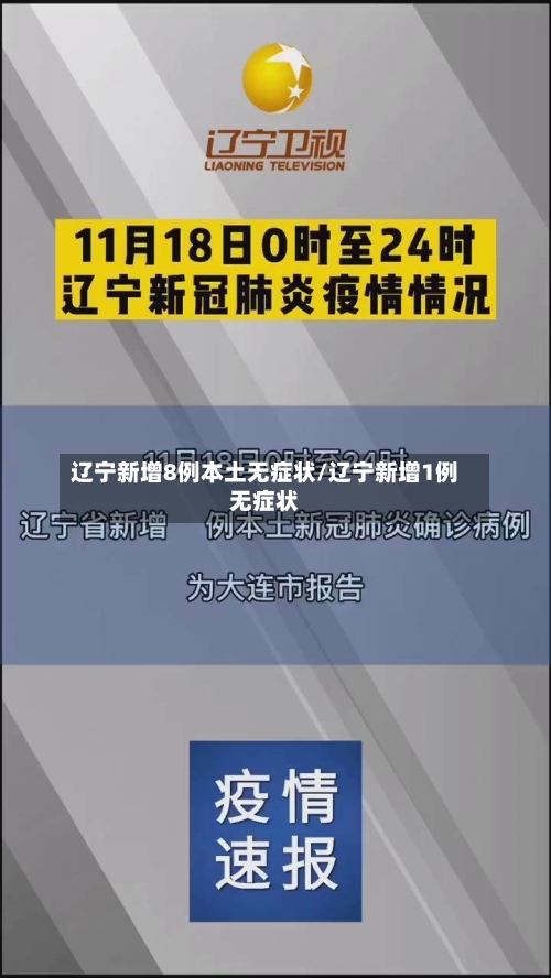 辽宁新增8例本土无症状/辽宁新增1例无症状