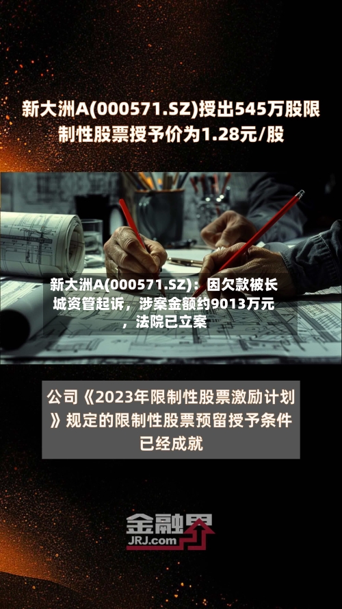 新大洲A(000571.SZ)：因欠款被长城资管起诉，涉案金额约9013万元，法院已立案-第2张图片