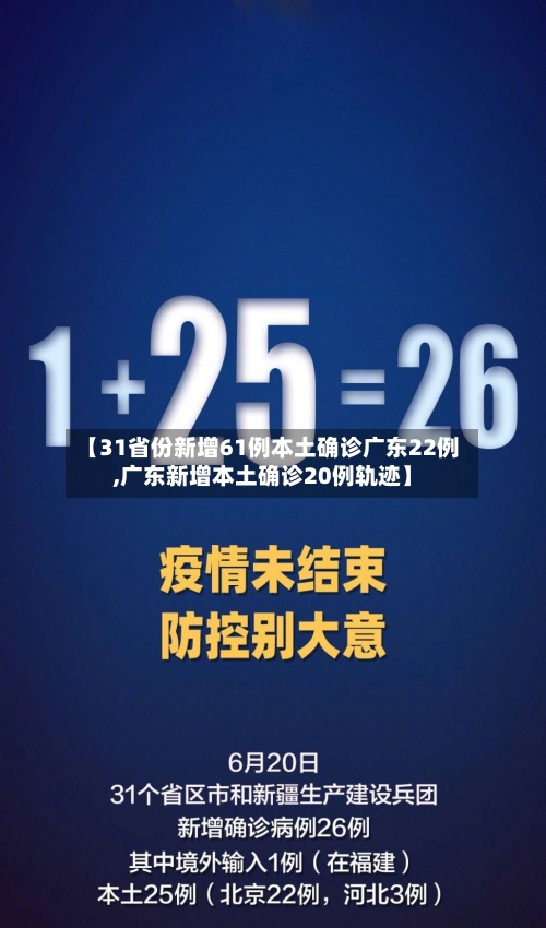 【31省份新增61例本土确诊广东22例,广东新增本土确诊20例轨迹】-第2张图片