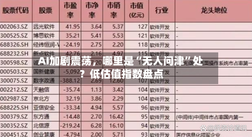 AI加剧震荡，哪里是“无人问津”处？低估值指数盘点-第3张图片