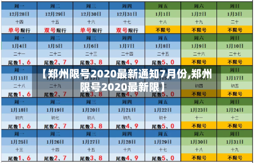 【郑州限号2020最新通知7月份,郑州限号2020最新限】-第2张图片