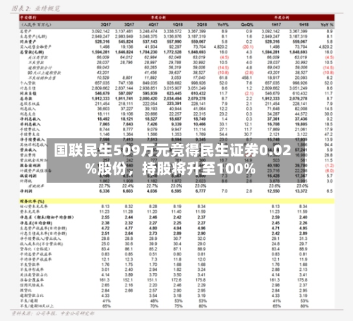 国联民生509万元竞得民生证券0.02%股份	，持股将升至100%-第3张图片