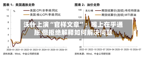沃什上演“官样文章”：嘴上在乎通胀 但拒绝解释如何解决问题