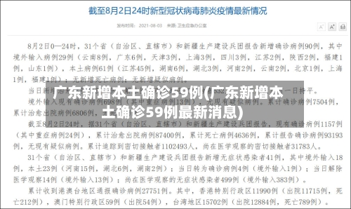 广东新增本土确诊59例(广东新增本土确诊59例最新消息)-第2张图片