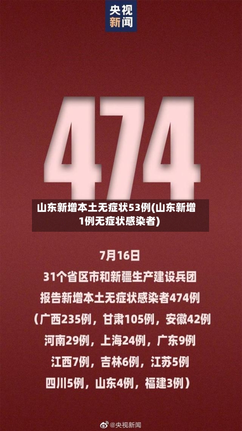 山东新增本土无症状53例(山东新增1例无症状感染者)-第2张图片