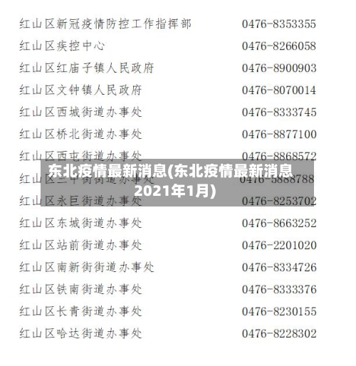 东北疫情最新消息(东北疫情最新消息2021年1月)