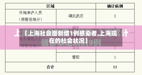 【上海社会面新增1例感染者,上海现在的社会状况】-第2张图片