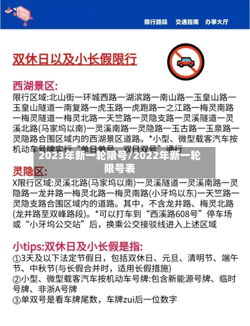 2023年新一轮限号/2022年新一轮限号表-第2张图片