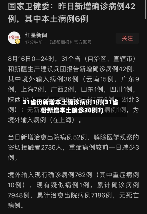 31省份新增本土确诊病例1例(31省份新增本土确诊30例?)-第2张图片