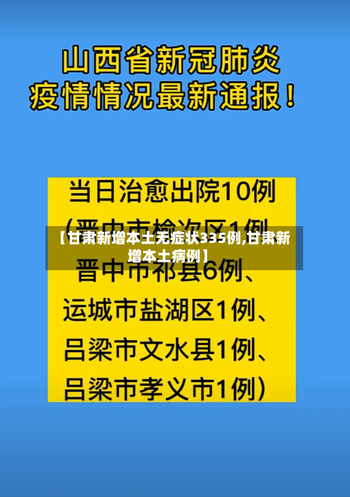 【甘肃新增本土无症状335例,甘肃新增本土病例】-第2张图片