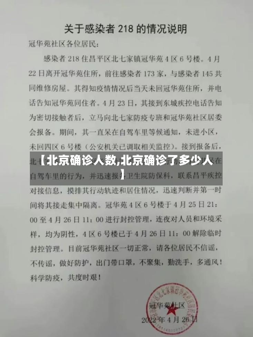 【北京确诊人数,北京确诊了多少人】