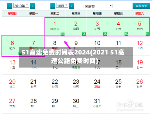 51高速免费时间表2024(2021 51高速公路免费时间)-第3张图片