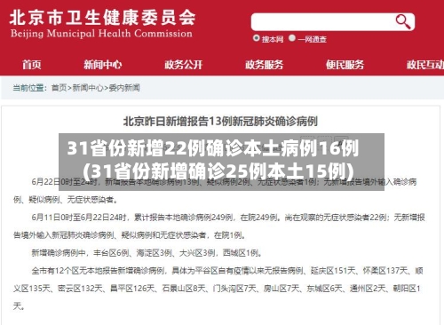 31省份新增22例确诊本土病例16例(31省份新增确诊25例本土15例)-第2张图片