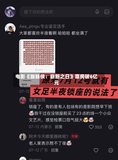 电影《蜘蛛侠：崭新之日》票房破6亿元-第2张图片