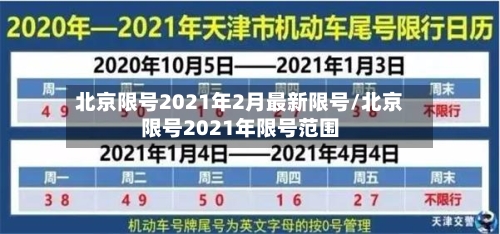 北京限号2021年2月最新限号/北京限号2021年限号范围