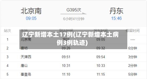 辽宁新增本土17例(辽宁新增本土病例3例轨迹)