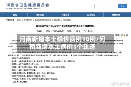 河南新增本土确诊病例10例/河南新增本土病例1个轨迹