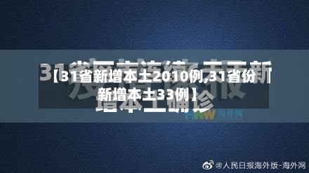 【31省新增本土2010例,31省份新增本土33例】