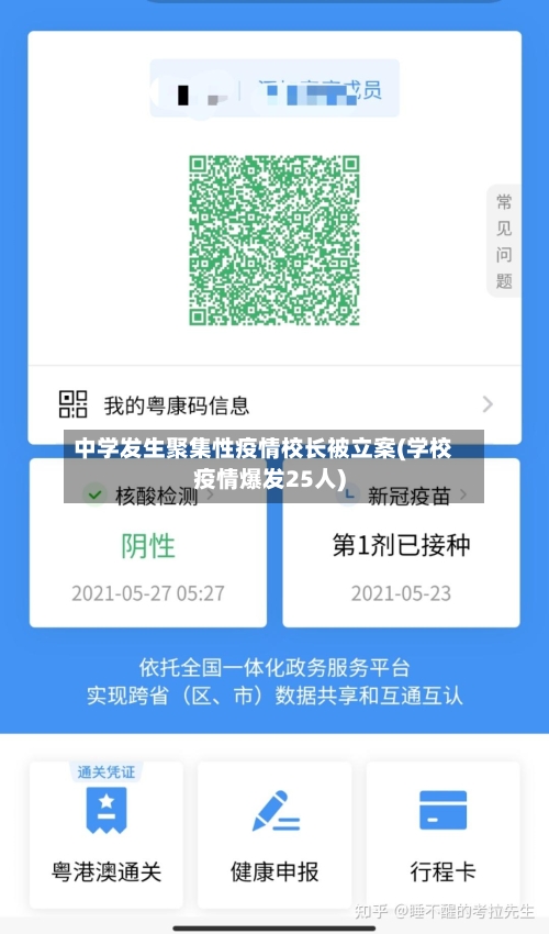 中学发生聚集性疫情校长被立案(学校疫情爆发25人)