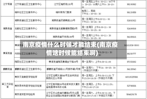 南京疫情什么时候才能结束(南京疫情啥时候能结束啊)-第2张图片