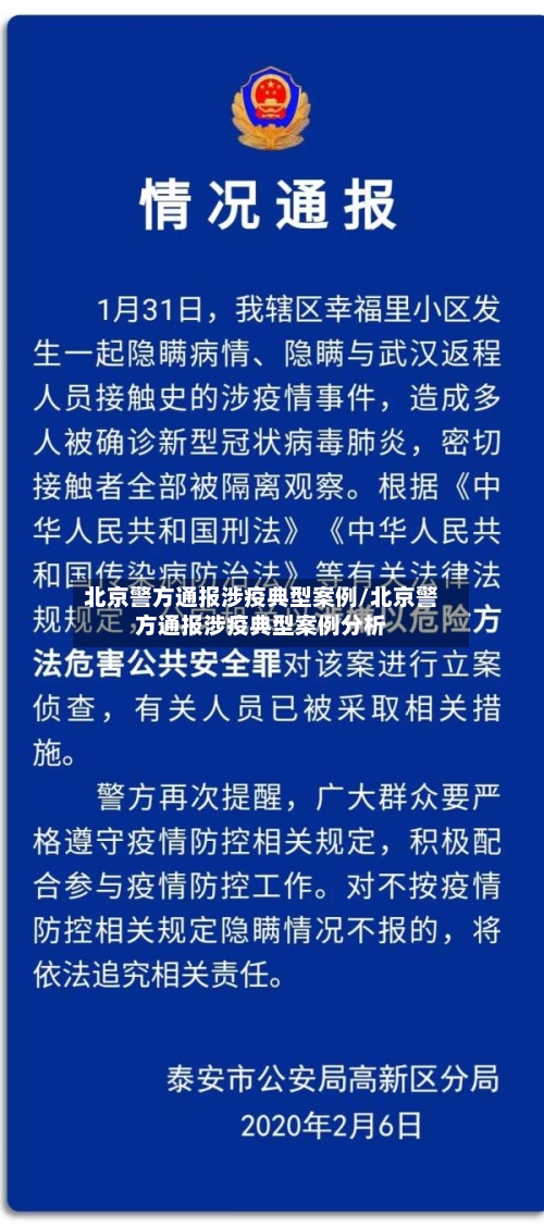北京警方通报涉疫典型案例/北京警方通报涉疫典型案例分析