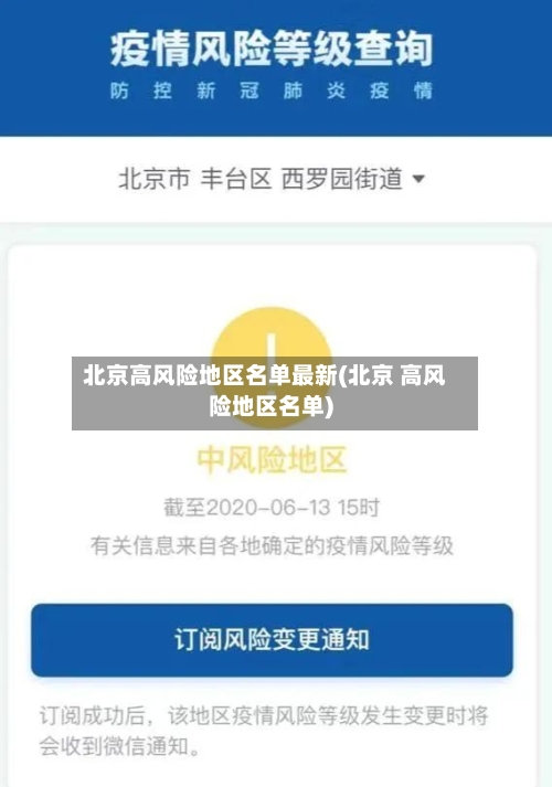 北京高风险地区名单最新(北京 高风险地区名单)-第2张图片