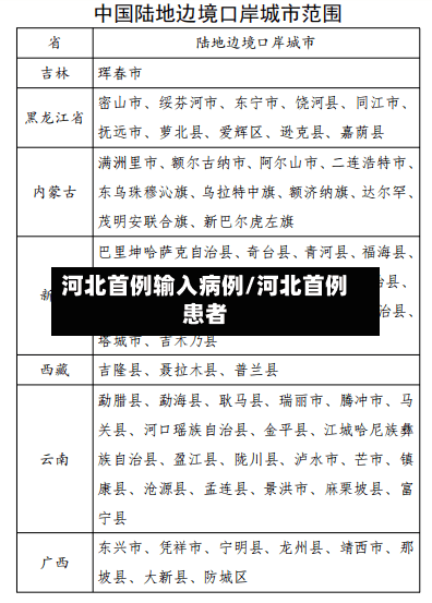 河北首例输入病例/河北首例患者