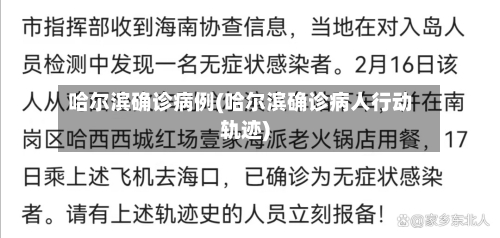 哈尔滨确诊病例(哈尔滨确诊病人行动轨迹)-第2张图片