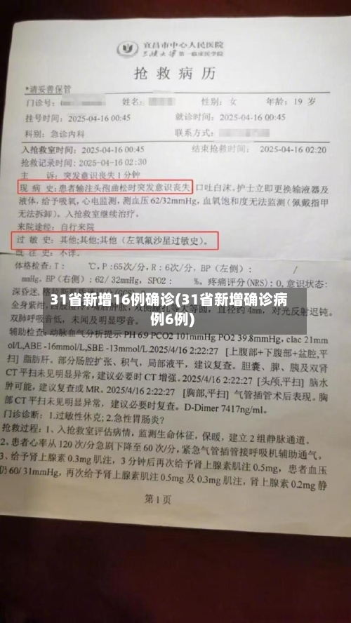 31省新增16例确诊(31省新增确诊病例6例)-第2张图片