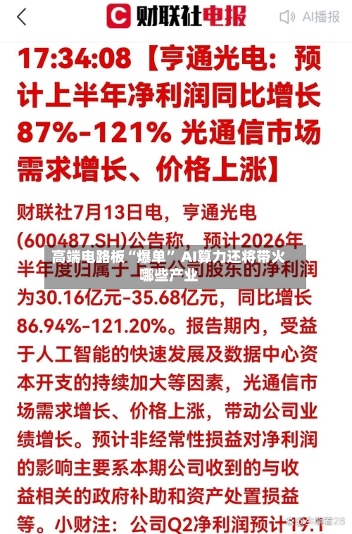 高端电路板“爆单” AI算力还将带火哪些产业-第3张图片