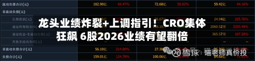 龙头业绩炸裂+上调指引！CRO集体狂飙 6股2026业绩有望翻倍