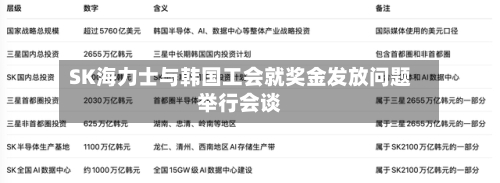 SK海力士与韩国工会就奖金发放问题举行会谈