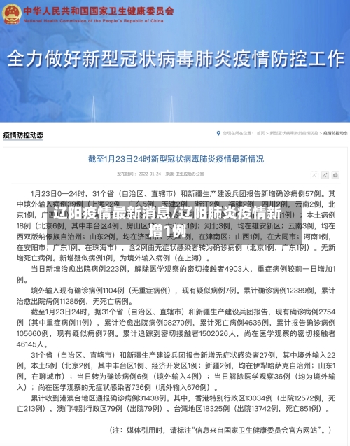 辽阳疫情最新消息/辽阳肺炎疫情新增1例