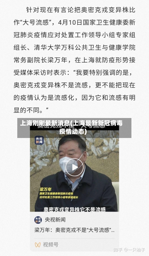上海刚刚最新消息(上海最新新冠病毒疫情动态)