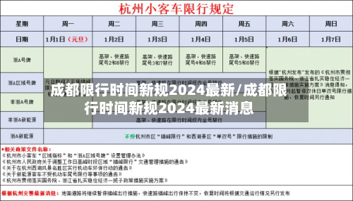 成都限行时间新规2024最新/成都限行时间新规2024最新消息