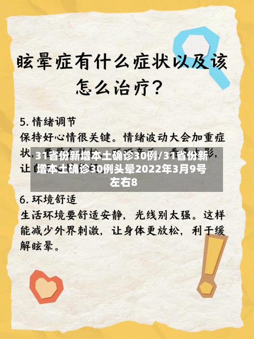31省份新增本土确诊30例/31省份新增本土确诊30例头晕2022年3月9号左右8