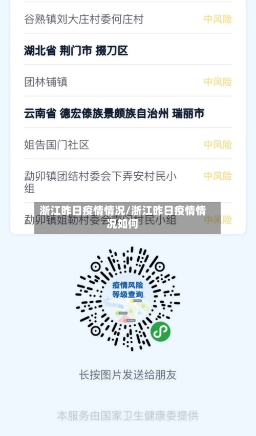 浙江昨日疫情情况/浙江昨日疫情情况如何