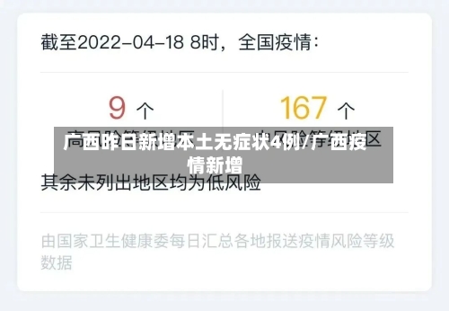 广西昨日新增本土无症状4例/广西疫情新增