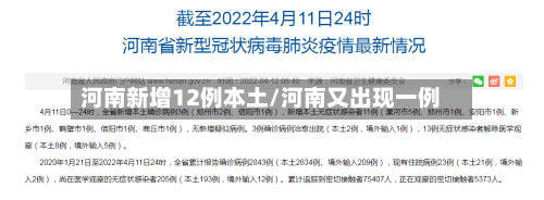 河南新增12例本土/河南又出现一例-第2张图片