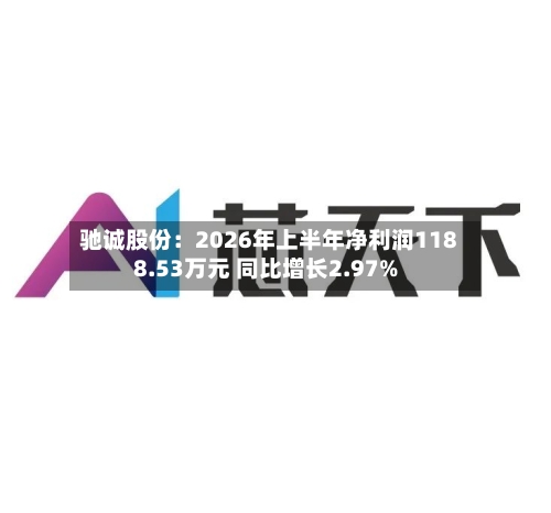 驰诚股份:2026年上半年净利润1188.53万元 同比增长2.97%-第2张图片