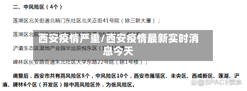 西安疫情严重/西安疫情最新实时消息今天