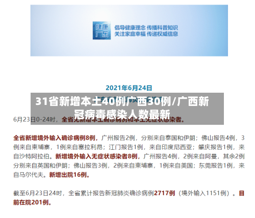 31省新增本土40例广西30例/广西新冠病毒感染人数最新-第3张图片