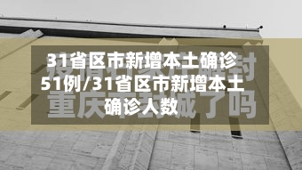 31省区市新增本土确诊51例/31省区市新增本土确诊人数-第2张图片