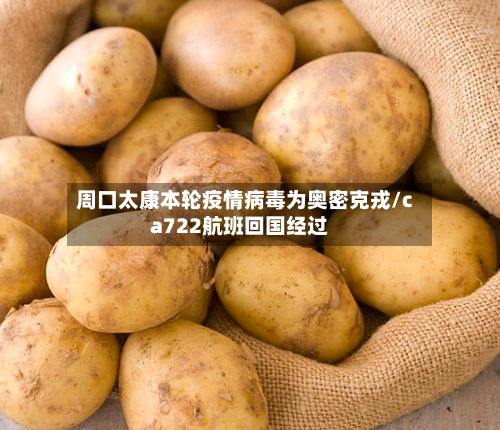 周口太康本轮疫情病毒为奥密克戎/ca722航班回国经过